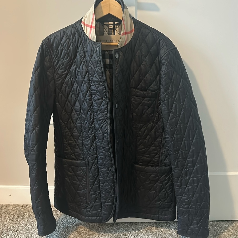 Mens Burberry Brit Quilted Jacket size large